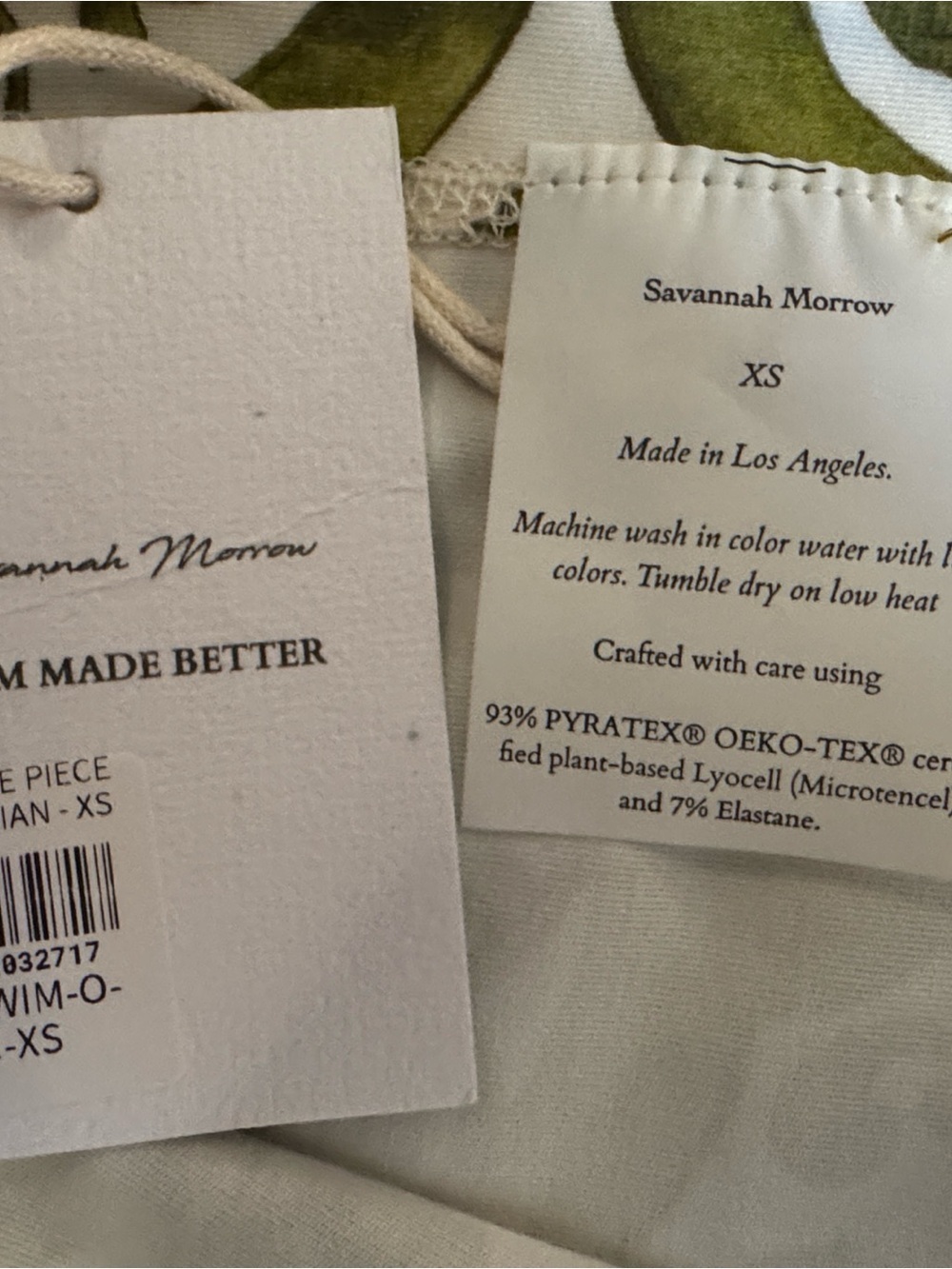 Savannah Morrow Green One-Piece Swimsuit - Women Swim Size XS - Picture 5 of 6